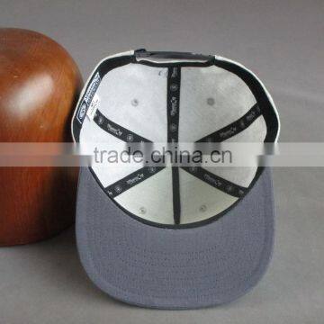 Custom 100% Cotton 6-panel Snapback Cap With Front Woven Label photo-6