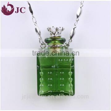 Glass Essential Oil Diffuser Locket Aromatherapy Pendant Necklace Jewelry Wholesale