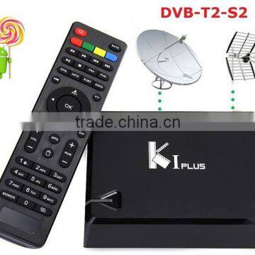 Factory selling Amlogic S905 Android TV box HD Android DVB S2+DVB T2 Combo tv box k1 plus