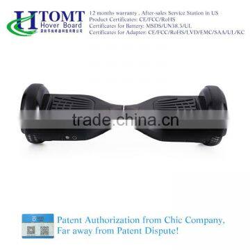 2016 hot sale 6.5inch two wheel self balancing electric scooter with bluetooth speaking