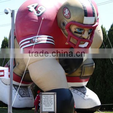 inflatable footballer, inflatable rugby player, inflatable athlete, inflatable American football sportsman