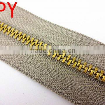 Hot Sale! High quality 3# Y Teeth Brass Metal Zipper Long Chain