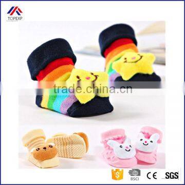 Lovely Baby Slippers Animal Design Cartoon Newborn Infant Boys Girls Kids Cute Anti-slip Warm Cotton Socks