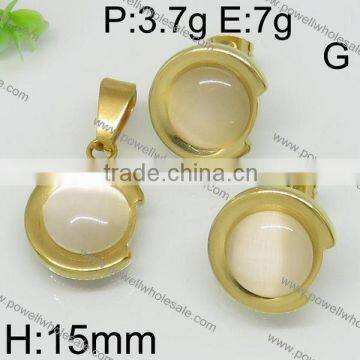 Fashion Hot Gold Color Stainless Steel Set Custom Jewelry China Supplier