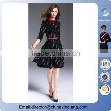 2016 ladies fashion pattern printed dress women casual maxi printed dress