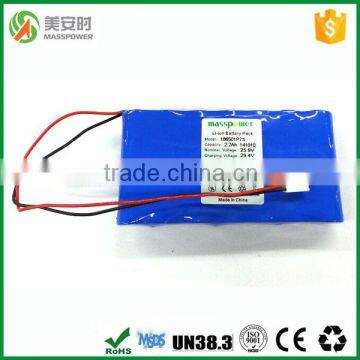 24V 2200mAh led lights lithium battery