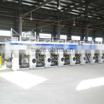 Middle speed plastic film roll Rotogravure Printing Machine