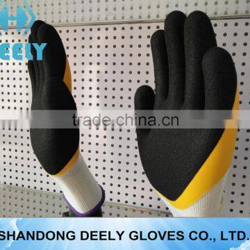 Napping Lining Latex Sandy Coated Safety Work Glove