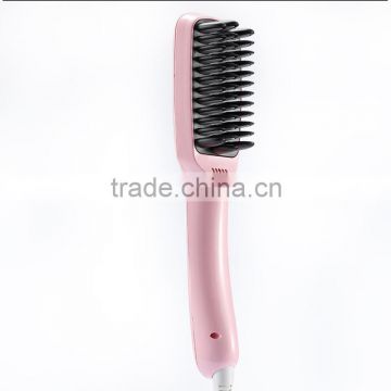 2016 Hot 2 In 1 Ionic Hair Straightener Brush LED Display Electric Hair Straightener Comb Brush