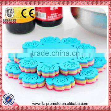 Lace Romantic Elegant Flower Silicone Coaster Coffee Table Cup Mats Pad Placemat Kitchen Accessories 9.5cm 15g photo-4