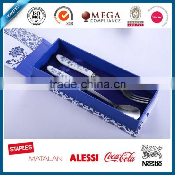 modern style lower price stainless steel flatware with ceramic flatware