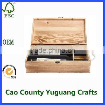 wooden wine bottle carrying case pairs bottle wine case flamed box