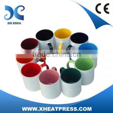 11oz inner color Sublimation Mugs with color handle