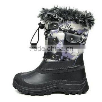 KSNOW New Everyday Little Kid/Big Kid Insulated Fur Insole Lace Up Winter Snow Boots