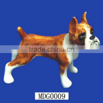 Hand Made Vintage Ceramic Dog Figurine Boxdog