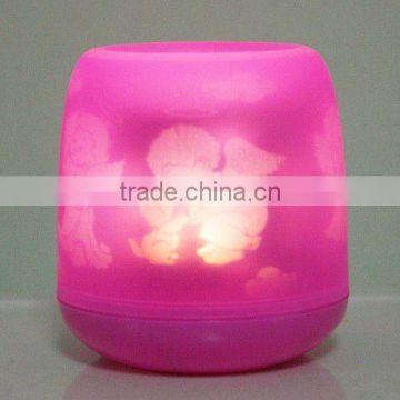 LED E-flameless Light Heart Projection Candle Lmap