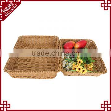 Functional durable rattan woven vegetable store equipment fruit basket