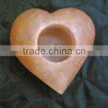 Heart Shape Tea Light Holder/ Rock Salt Tea Light Holder/ Himalayan Salt photo-6