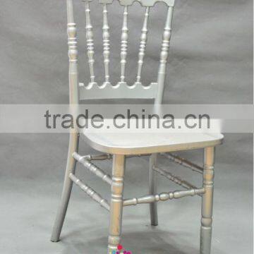 silver napoleon chair for wedding rental