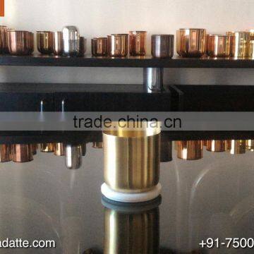Copper Cup Matte Brass Candle Jar With Lid photo-4