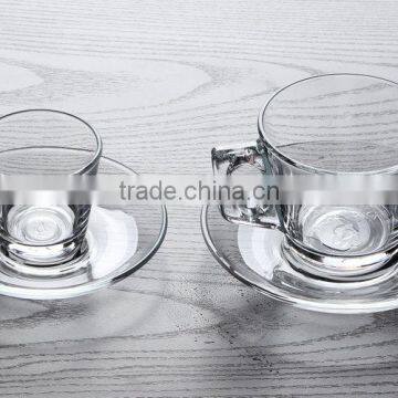 Glass Tea Cup and Saucer Wholesale Turkish Coffee Set Coffee Gift Set photo-6