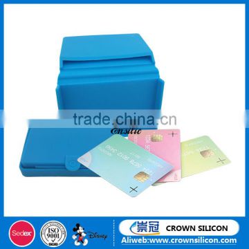 High quality name silicone card holder box for boss