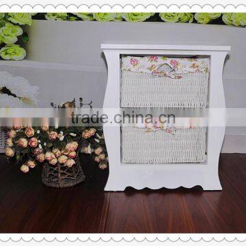 Unique New Design Decorative Antique Unfinished Wooden Cabinet With Basket Drawers photo-3