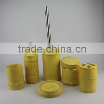 EAO820 bamboo bathroom accessory set China supplier 6 pcs