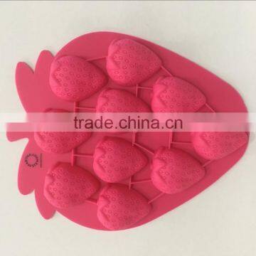 Strawberry Shape Silicone Plastic Ice Cube Tray Maker Mould photo-2