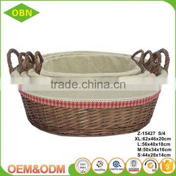 Custom China Best Sales Handmade Fabric Lining Cheap Wicker Bread Baskets for Supermarket Display photo-6