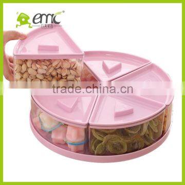 Emc 2017 Plastic Candy Box 5 Divided Storage Box With Cover Food Container With Cover photo-5