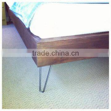 6 inch metal hairpin leg with metal bed frame for bed room