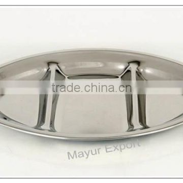 Stainless Steel Oval Compartment