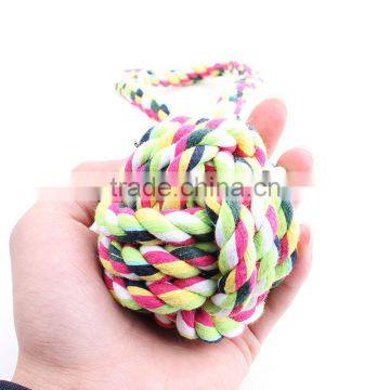 Cotton Rope Pet Single Shot/Hand Type Pet Dog Cotton Tetherball Cotton Rope Toy Ball photo-2