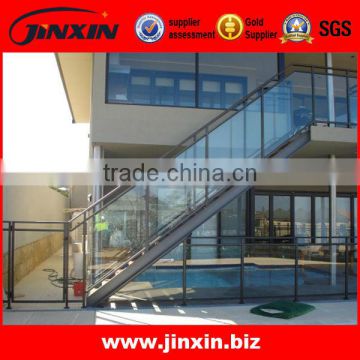 Round Glass Stair Handrail With Bracket