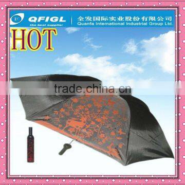 Green Color DECO 0% Design Wine Bottle Umbrella
