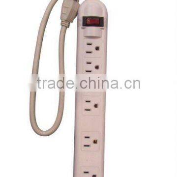 S90014 UL-Listed 6 outlet power strip with Transformer space