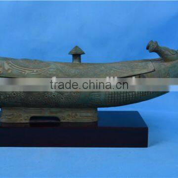 Classical Chinese Bronze Wine Vessels/China Style Bronze Artwork/Bronze Decoration/Chinese Classical Bronze Sculpture photo-3