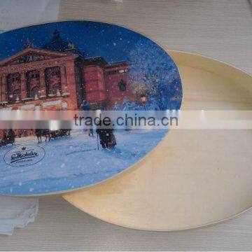 Pine Wood Cheese Printed Circle Box|wooden Box photo-5