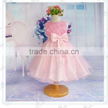 2015 Summer New 2-13Y Girls Fashion Flowers Wedding Baby Princess Dress Kids Children High Quality Long Vestidos. Free Shipping photo-2