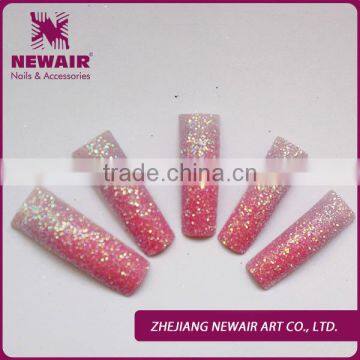 2015 new 70 pcs gradient glitter salon nail tips