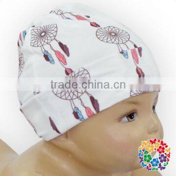 Factory Wholesale Custom Hats Dreamcatcher Print Newborn Kids Baby Hat 100% Handmade Hats Made In China