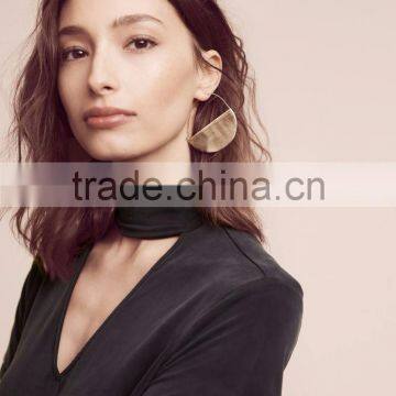 Summer Woman Dress Latest Design Choker Neck T-shirt Dress photo-2