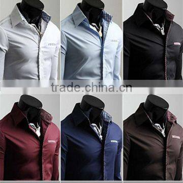 MOQ 5PCS Hot style latest fashion designs shirt for man slim fit casual man shirt