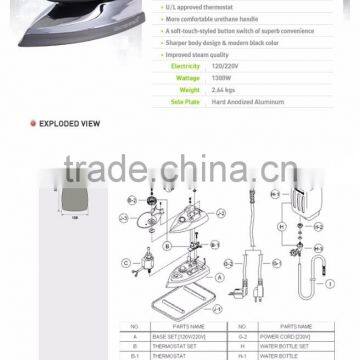 SILVER STAR GRAVITY IRON/ BOTTLE IRON 1300W ES-300L photo-6
