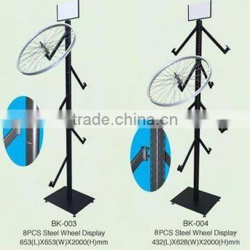Steel Bicycle Column Tire Rack Containing Eight Hand Wheel Stand photo-3