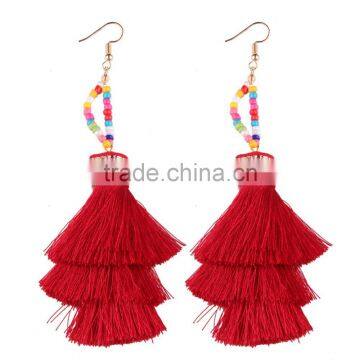 Bohemian Jewelry Small Beads With Tassel Dangle Earrings photo-2