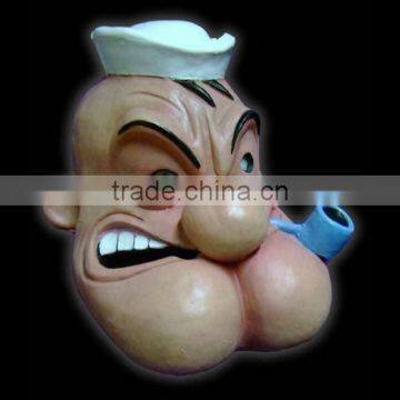 POPEYE THE SAILOR MAN LATEX MASK Halloween Costume Prop