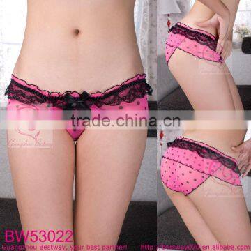Very very sexy transparent polka dot underwear woman