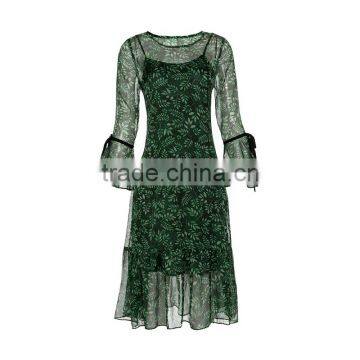Feeling Girl Dress African Print Designs Pakistani Chiffon Dress photo-5